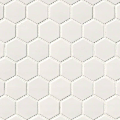 White Glossy 2" Hex 6Mm