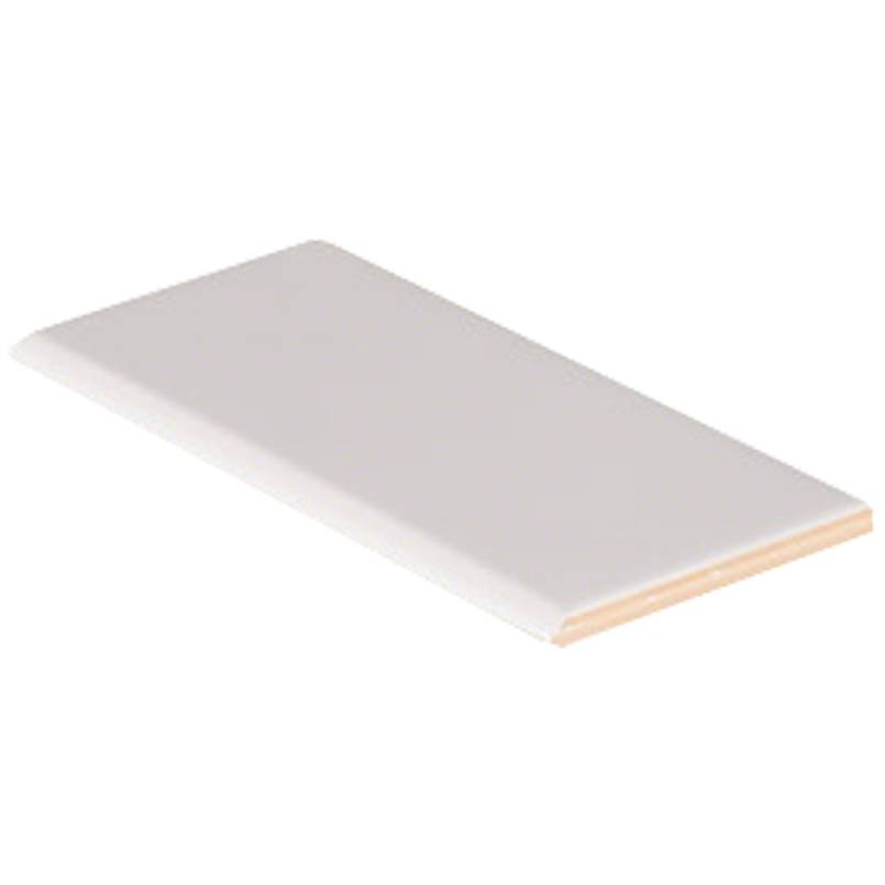 White Glossy Single Bullnose Tile 3x6