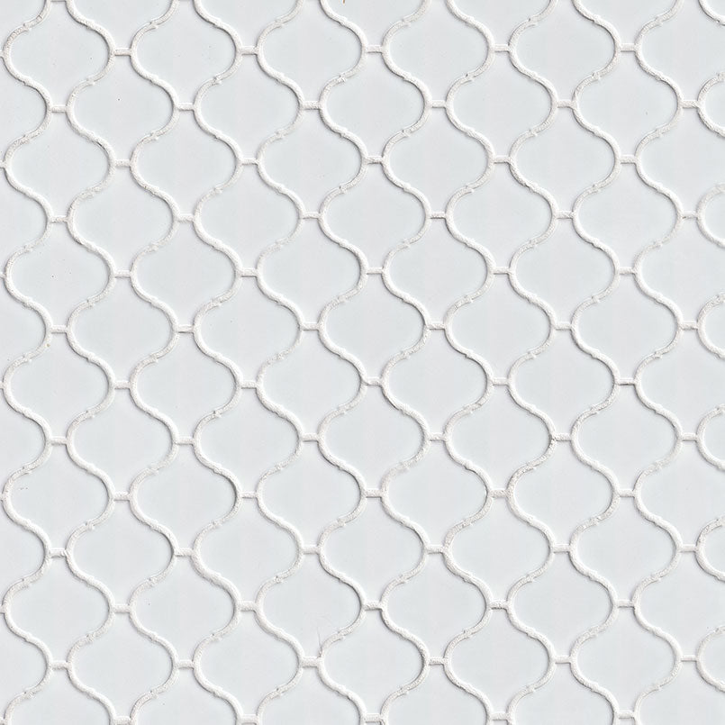 White Glossy Arabesque Tile