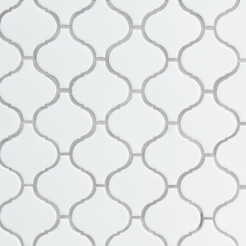 White Glossy Arabesque 6Mm