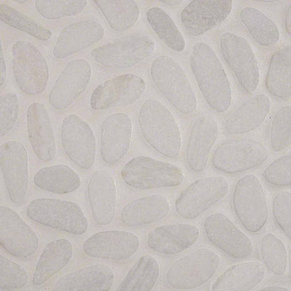 White Marble Pebbles Tumbled Pattern 10mm