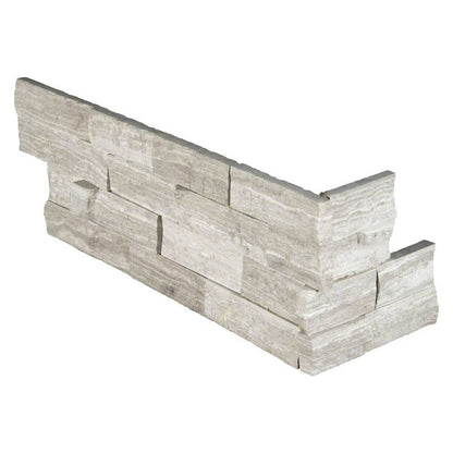 White Oak Splitface Stacked Stone Panels