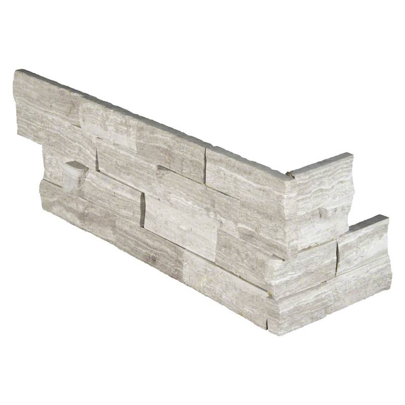White Oak Splitface Stacked Stone Panels