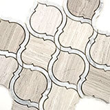 White Quarry Savona Arabesque Tile