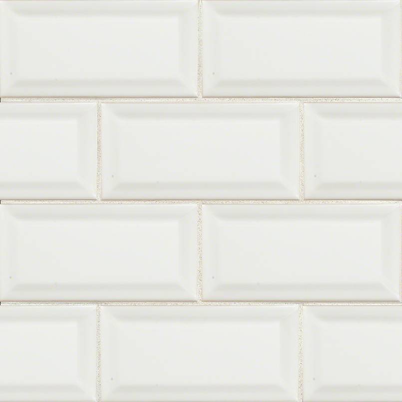 White Glossy 3X6 Beveled