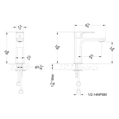 WMD16E98 Single Hole Basin Faucet (Chrome)