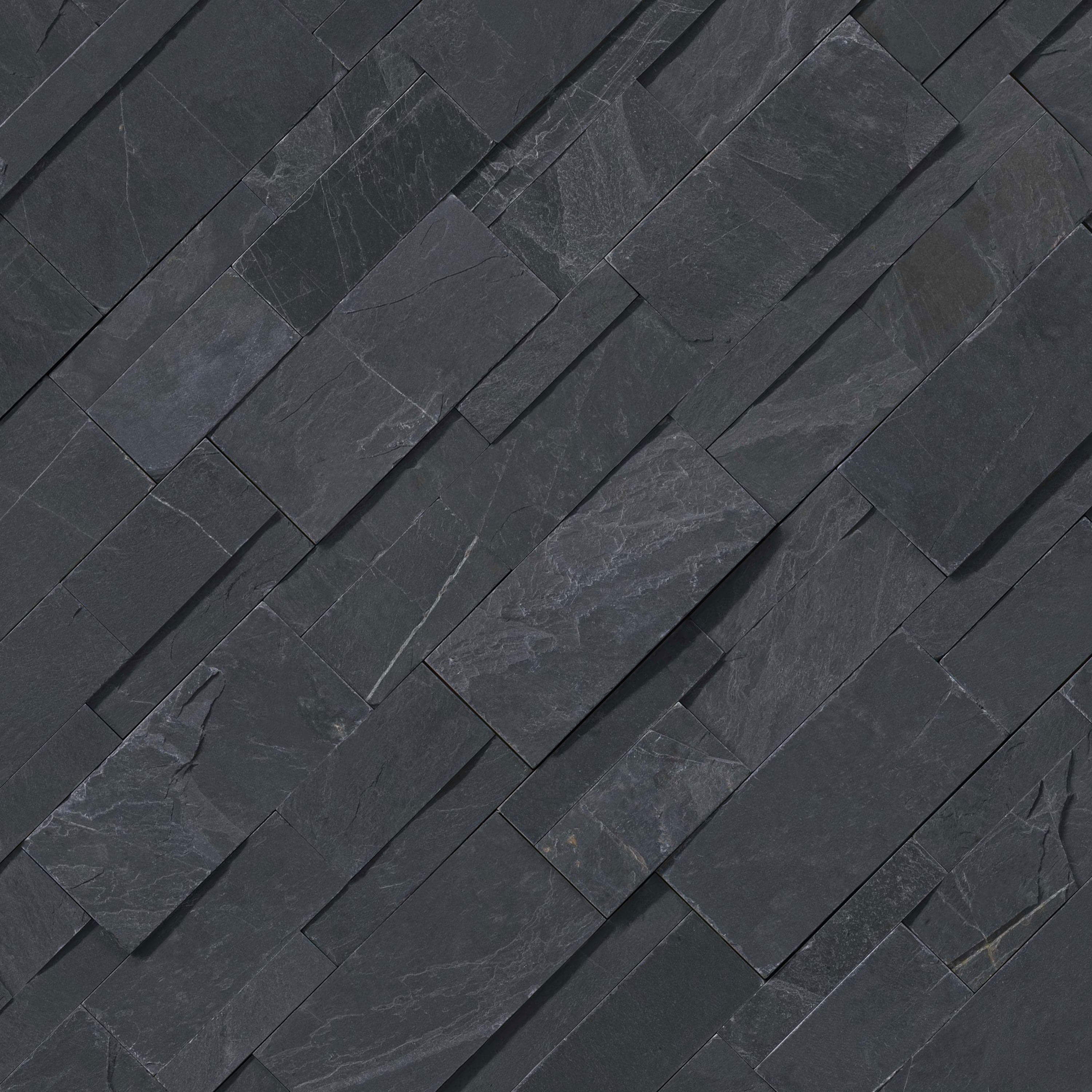 XL RockMount™ Stacked Stone Panels - Premium Black
