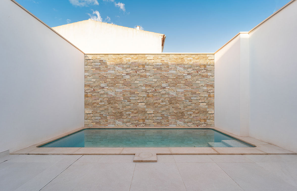 XL RockMount™ Stacked Stone Panels - Golden White