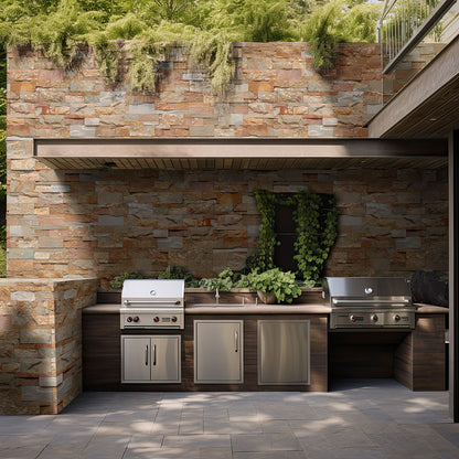 XL RockMount™ Stacked Stone Panels - Golden White