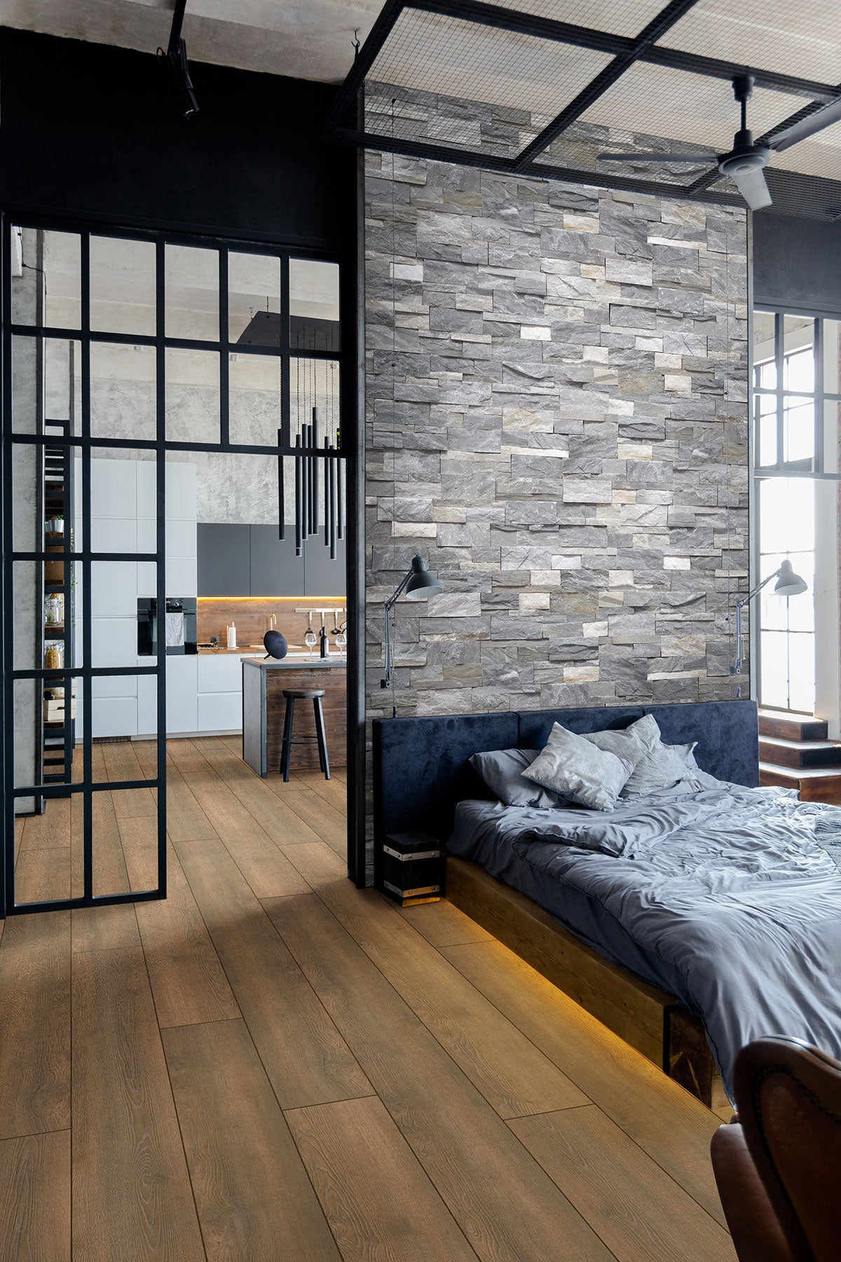 XL RockMount XL Sierra Blue Stacked Stone Panels