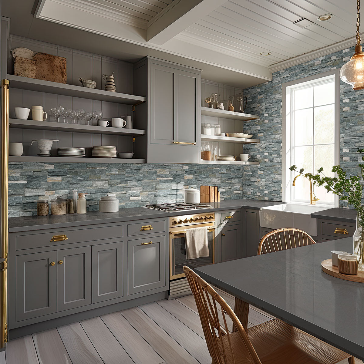 XL RockMount XL Sierra Blue Stacked Stone Panels